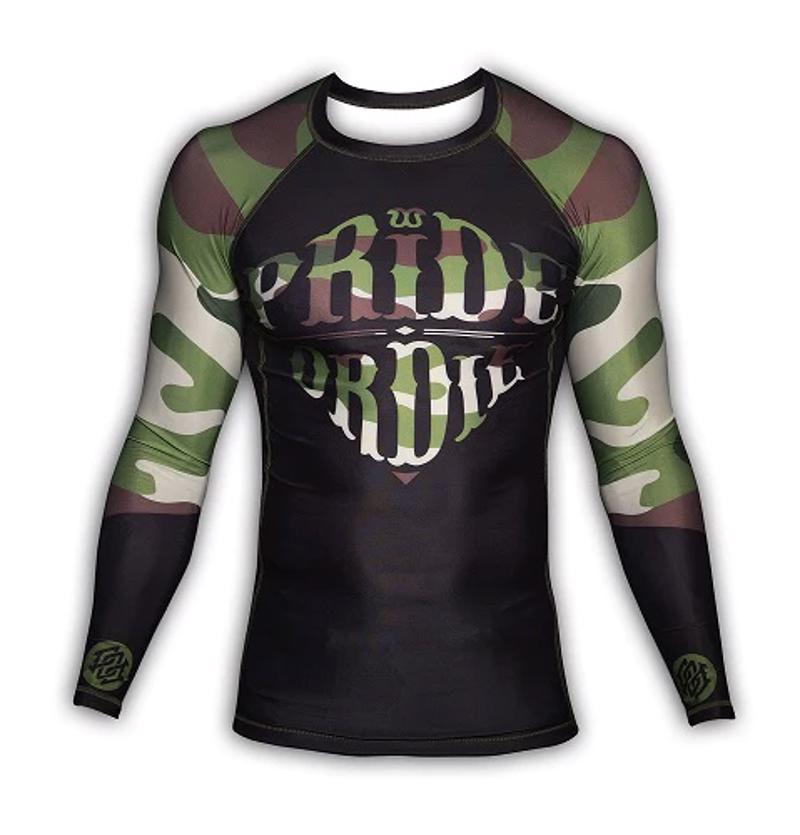 PRIDE OR DIE ''reckless camo' RASHGUARD - BLACK